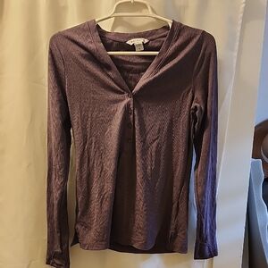 Athleta Purple Buttoned Blouse